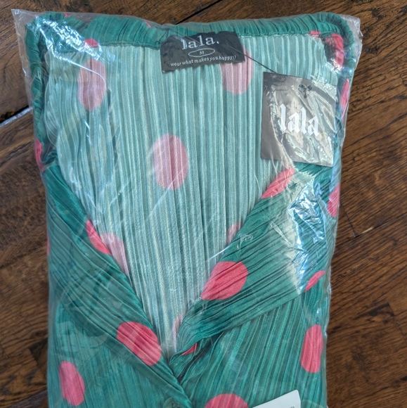 NWT - Dressed in LALA Green and Pink Wide Leg Set - Picture 2 of 5